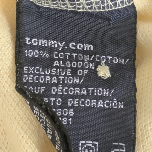 Tommy Hilfiger Mens XL Color Yellow Short Sleeve With Logo Polo Shirt - Picture 8 of 9